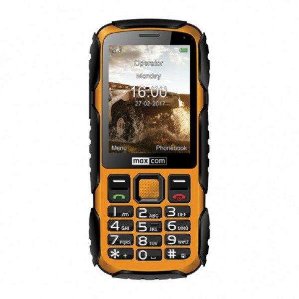 Maxcom MM920L mobiltelefon, kártyafüggetlen-, ütés-, por-, víz (IP67)- és
sár ellen sárga (magyar nyelvű menüvel)