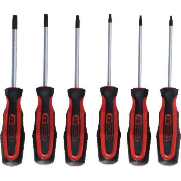 KS Tools TORX BO csavarhúzó klt. Műanyag nyelű, ERGOTORQUE+ TX 10-40 6
részes