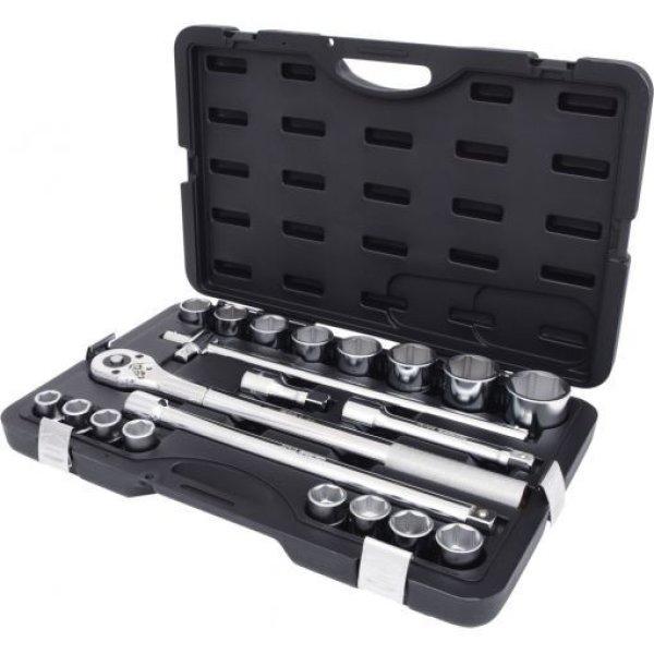 KS Tools Dugókulcs készlet 3/4" ( Műanyag koffer ) 19-50 mm 21 részes,
6 szög