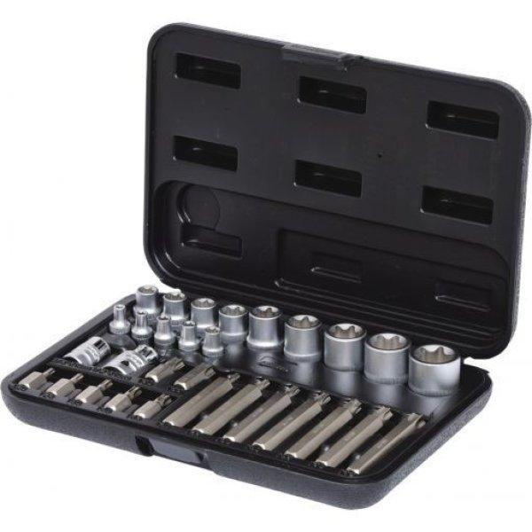 KS Tools Dugókulcs készlet + rátuzo 1/4"TORX-E(műa. koffer) E
4-E24/TX20-TX55 30 részes