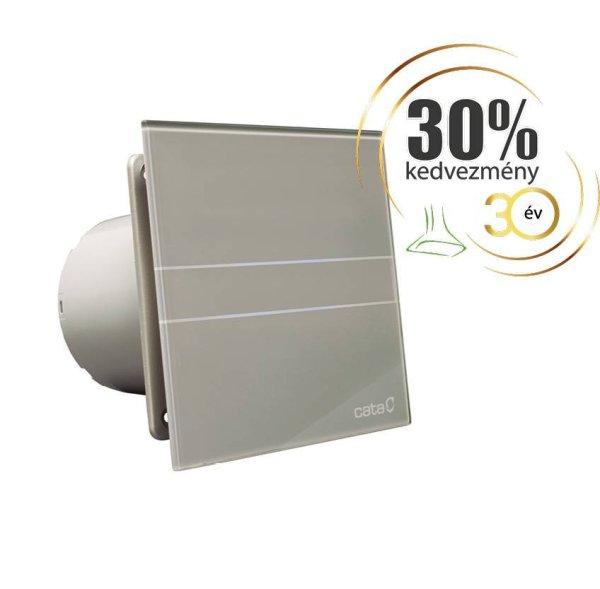 Cata E-100MST ventilátor metakrilát előlappal, utószellőztető funkcióval,
szürke
