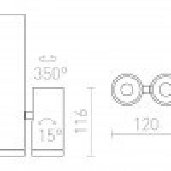 BOGARD TWIN mennyezeti lámpa matt fekete 230V LED 2x5W 40° 3000K