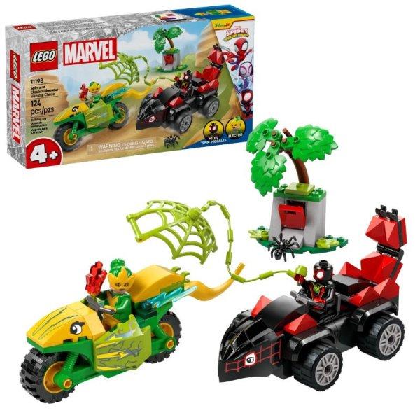 LEGO Spidey 11198 Spin és electro: üldözés a dinójárművel