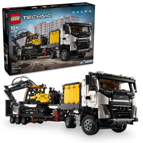 LEGO Technic 42175 Volvo Fmx teherautó és Ec230 elektromos markoló