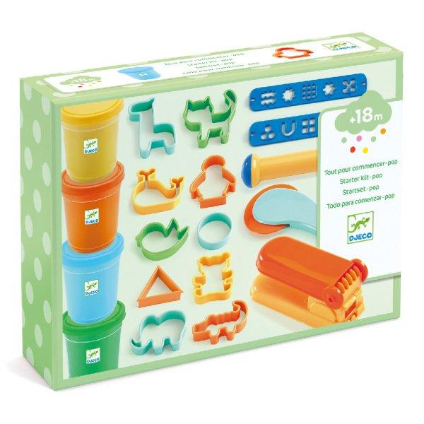 Gyurmaformázó készlet - Minden a gyurmázás kezdéséhez, 4 szín + 21
eszköz - Everything you need to start