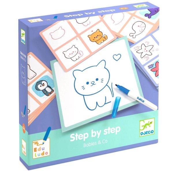 Rajzolás lépésről lépésre - Állatkölykök - Eduludo Step by step Babies
and Co