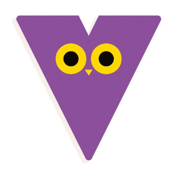Állatdekor betű - V - Graphic animal letter