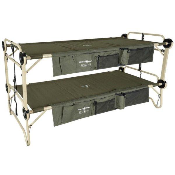 Disc-O-Bed összecsukható nyugágy Arm-O-Bunk oldalzsebbel, OD zöld