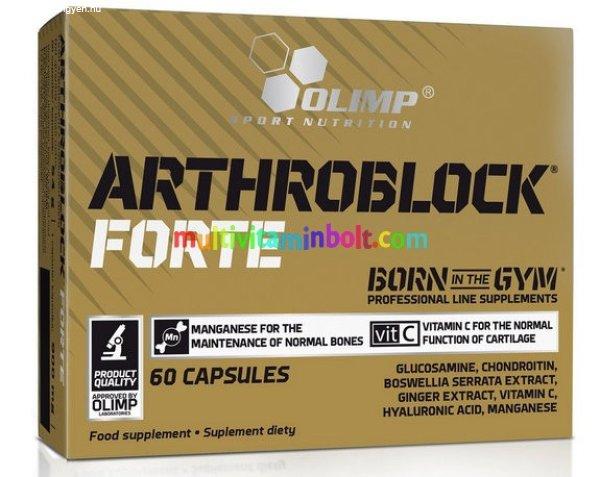 Arthroblock® Forte ízületvédő 60 db kapszula, tartalmazza az ízületek
számára a 7 legfontosabb aktív összetevőt - Olimp Sport