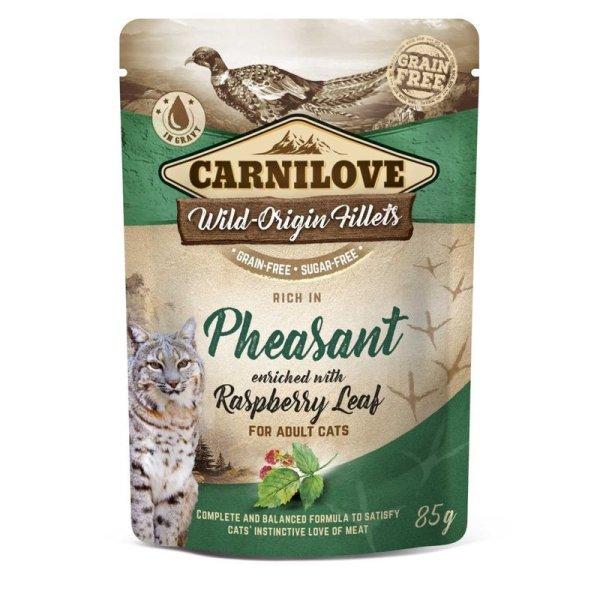 Carnilove Cat tasakos Pheasant with Raspberry Leaves - Fácán málnalevéllel
85g