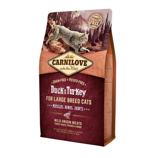 Carnilove Cat Duck & Turkey Large Breed – Muscles, Bones, Joints- Kacsa és
Pulyka Hússal 2kg