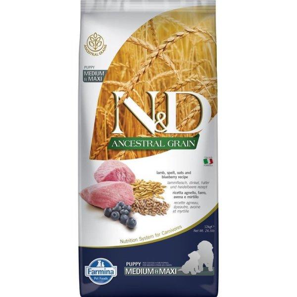 N&D Dog Ancestral Grain bárány, tönköly, zab & áfonya puppy medium & maxi
12kg
