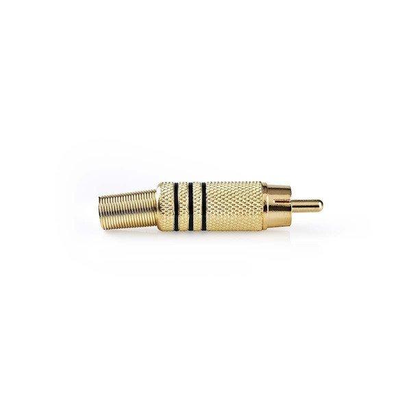 Nedis CAGP24900BK RCA csatlakozó, 10 db, Egyenes, Aranyozott, Forrasztó,
Kábel bemeneti átmérő: 7,0 mm, Fém, Fekete
