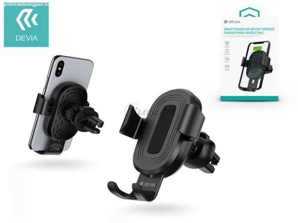 Devia szellőzőrácsba illeszthető vezeték nélküli autós töltő/tartó -
5V/2A - Devia Sensor Car Air Vent Wireless Charger Phone Holder - 10W - Qi
szabványos - fekete