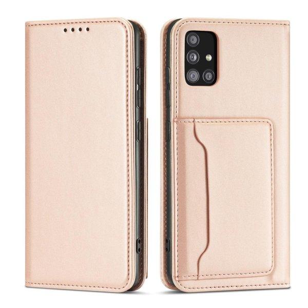 Magnet Card Case tok Samsung Galaxy A13 5G tok pénztárca kártyatartó
rózsaszín