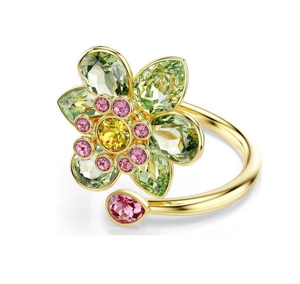 Swarovski Aranyozott virág gyűrű kristályokkal Idyllia
5720297 55 mm