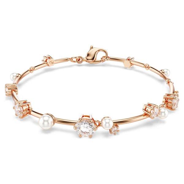 Swarovski Aranyozott karkötő kristályokkal és
gyöngyökkel Constella 5729505