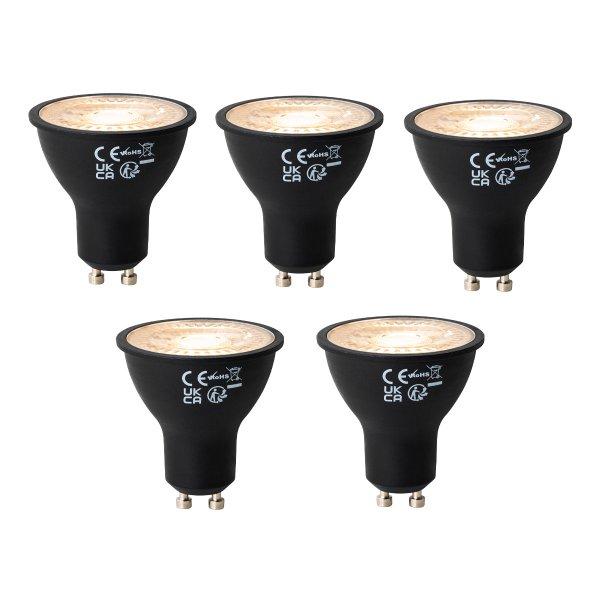 5 darabos GU10 3 lépésben dimmelhető LED izzókészlet fekete 6W 4300 lm 2000
- 6000K