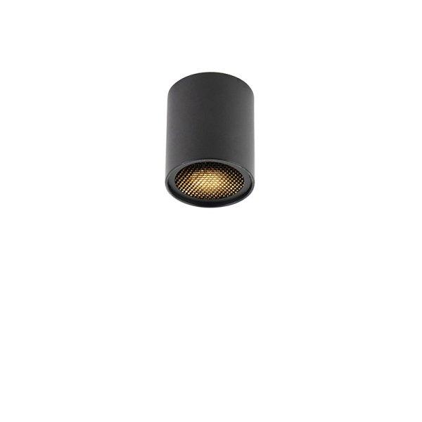 Design fekete GU10 50 mm-es felületre szerelhető spotlámpa - Tubo Honey