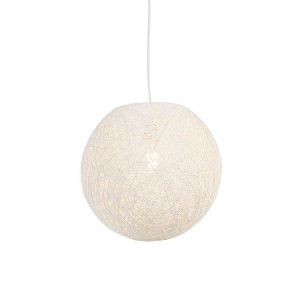 Rusztikus függőlámpa fehér gömb 35 cm - Corda