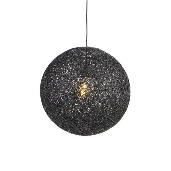 Design függőlámpa fekete gömb 45 cm - Corda