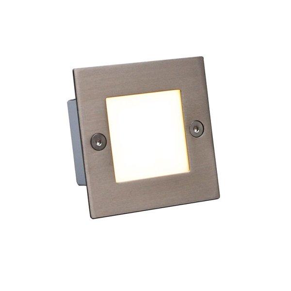 Modern, süllyesztett spotlámpa acél LED-del - Square 7