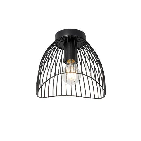 Design mennyezeti lámpa fekete drótból 20 cm - Pua