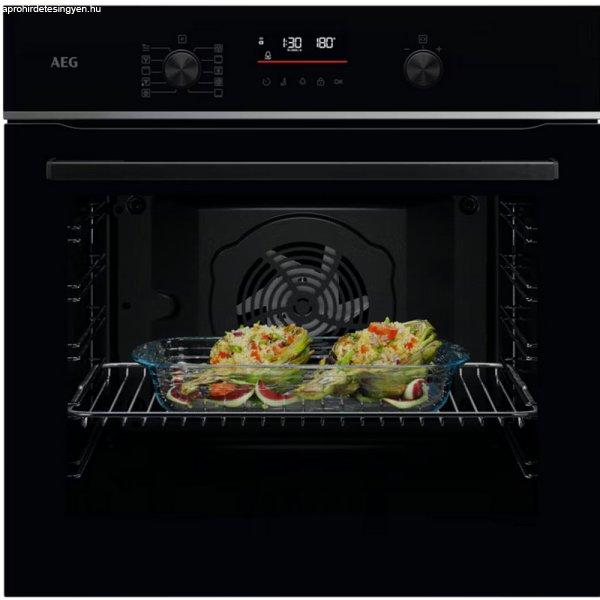 AEG TU5PB431SB SurroundCook 5000 sütő pirolitikus tisztítással fekete