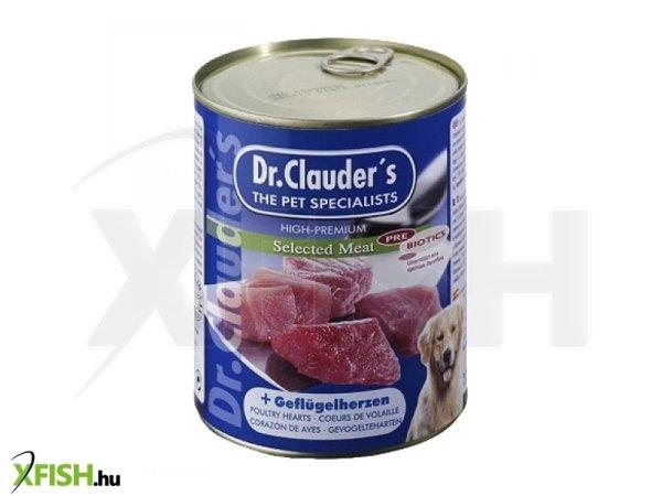 Dr.clauders dog selected meat szárnyas szíves konzerv 800g, 6 db/csomag