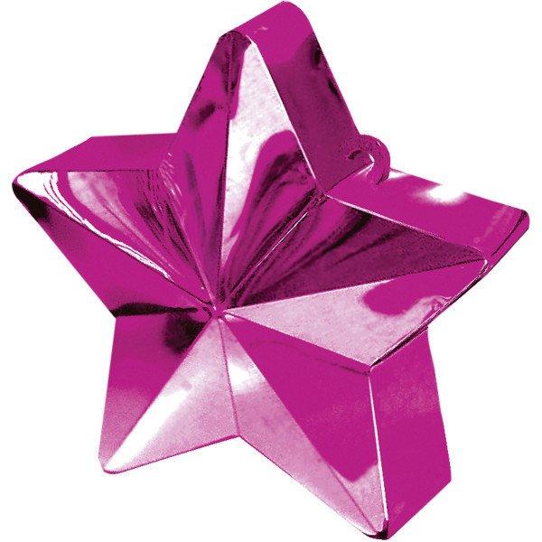 Bíborvörös Magenta csillag alakú léggömb, lufi súly
