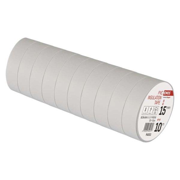 EMOS F61511, Szigetelőszalag 15/10 fehér 10db