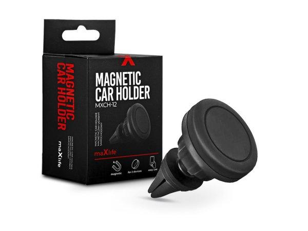 Maxlife univerzális szellőzőrácsba illeszthető mágneses PDA/GSM autós
tartó - Maxlife MXCH-12 Magnetic Car Holder - fekete