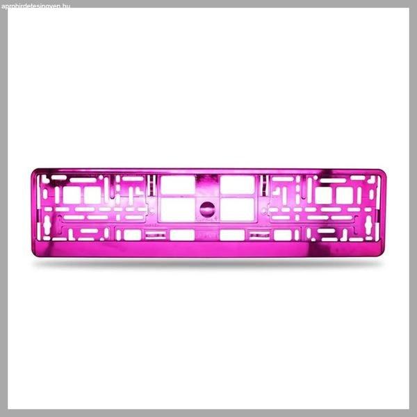 Rendszámtartó | alsóléces | fémgőzölt | pink SLH6438