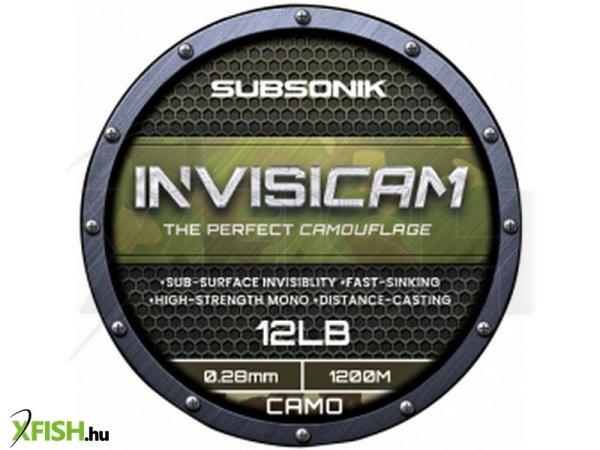 Sonik Subsonik Invisicam Monofil Zsinór 1200 M 0,31 mm Zöld Barna Fekete