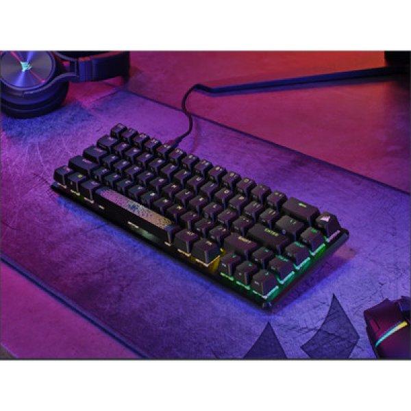 CORSAIR Vezetékes Billentyűzet Gaming, K65 PRO MINI RGB 65%,
Optical-Mechanical, US, szürke