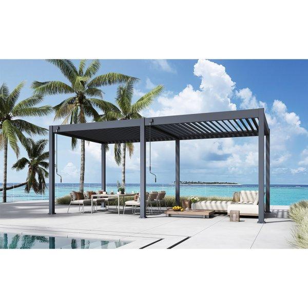 Bioklimatikus pergola, 135°-ig állítható, U Design, 3x6 m