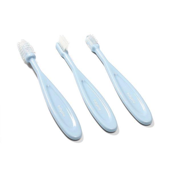 BABYONO Fogkefe 3 db, türkiz