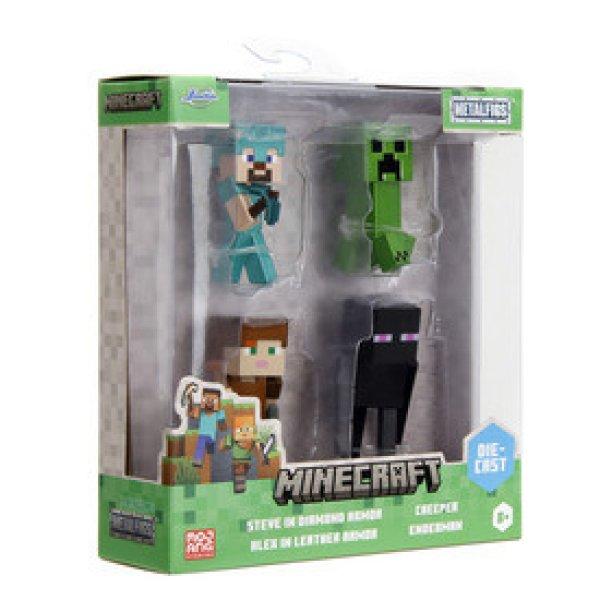Minecraft 4db-os figura csomag 5cm-es, fém