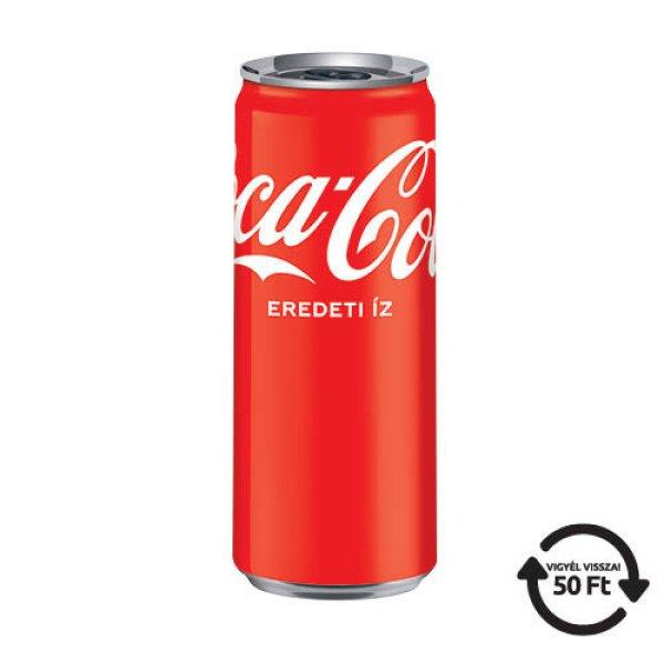 Üdítőital Coca-Cola 0,33l dobozos DRS díjas