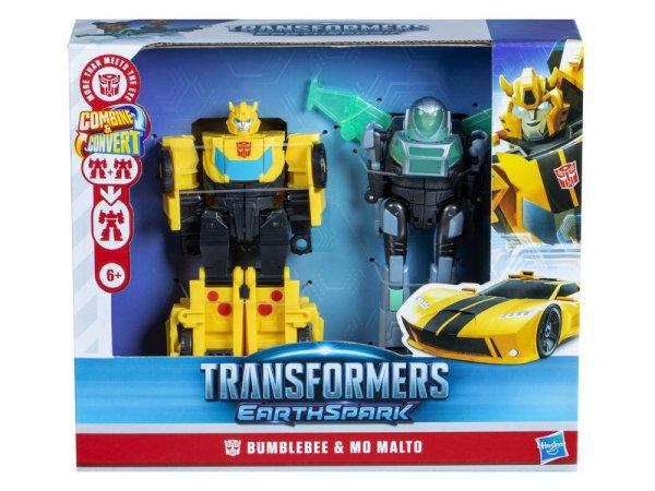 Transformers Earthspark Cyber-combiner Űrdongó és Mo Malto