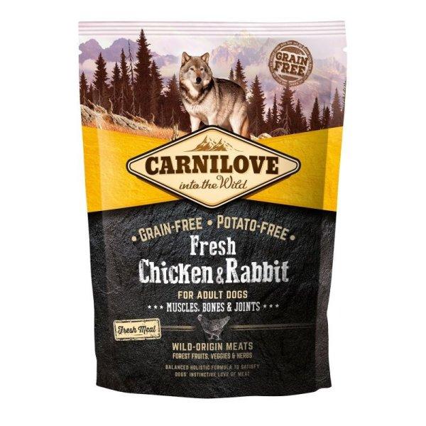 Carnilove Fresh Adult Dog Chicken & Rabbit Muscles, Bones & Joints- Csirke és
Nyúl Hússal 1,5kg