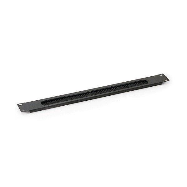 Triton 19" 1U fekete fésűs kábel rendező panel