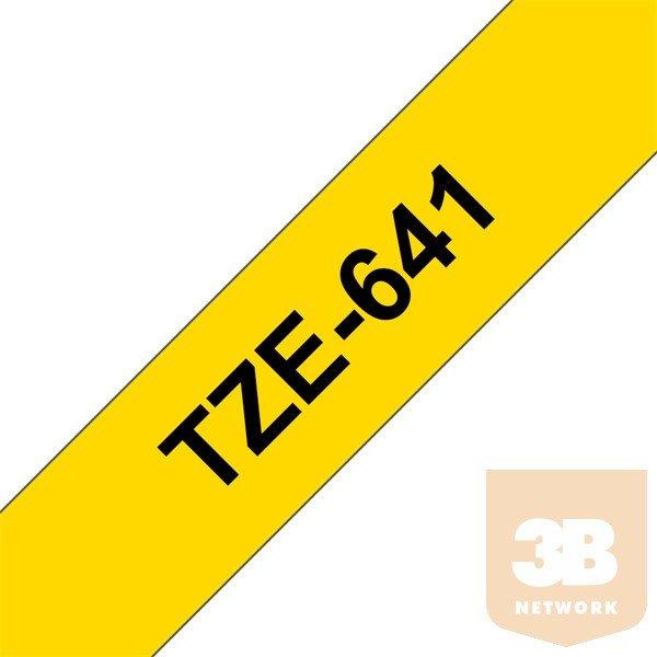 BROTHER Festékszalag TZe-641, Sárga alapon Fekete, Laminált, 18mm 0.7",
8 méter