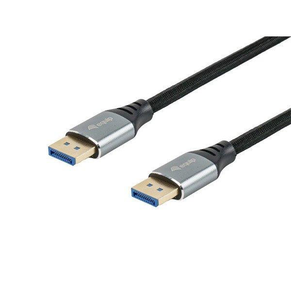Equip Kábel - 119282 (Premium, DisplayPort2.1 kábel, 4K/240Hz, apa/apa,
fekete, 2m)
