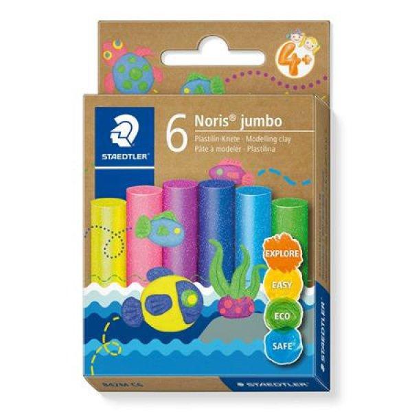 Modellező gyurma készlet, STAEDTLER "Noris® jumbo 842", 6
különböző csillámos szín