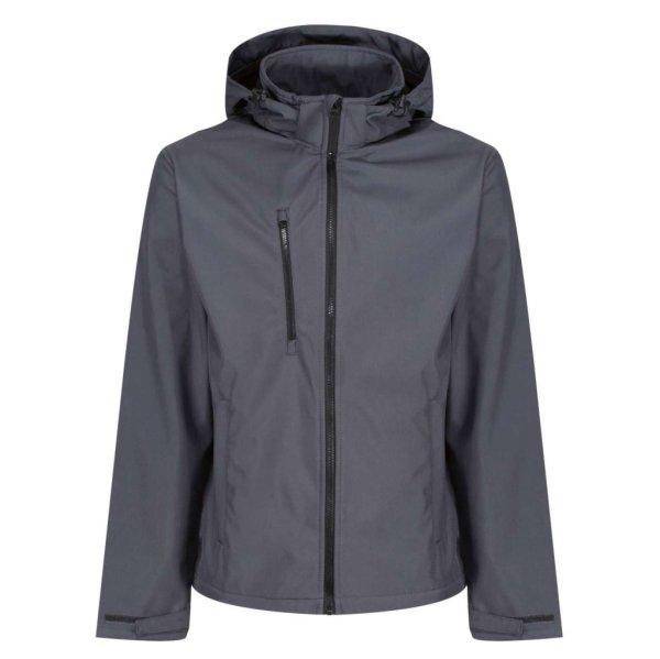 Regatta levehető kapucnis, 3 rétegű férfi softshell kabát, RETRA701, Seal
Grey/Black-XL
