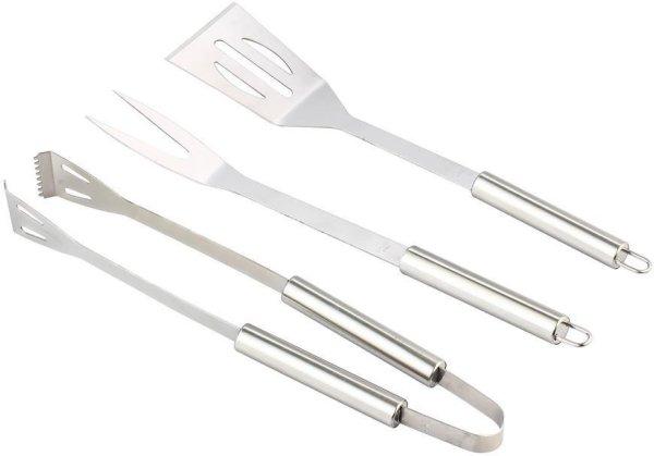 Grill szerszámkészlet, rozsdamentes acél, 3 részes