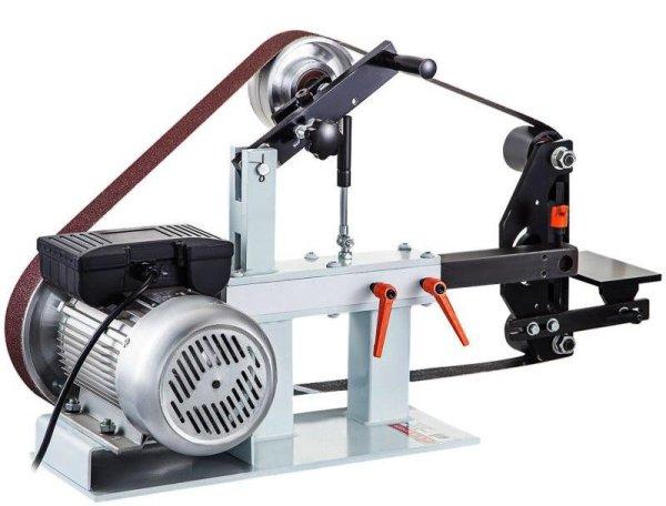 Szalagcsiszoló, 2db 208 cm szalaggal, 3db csiszolókoronggal, 110 V-os 1,5 kW