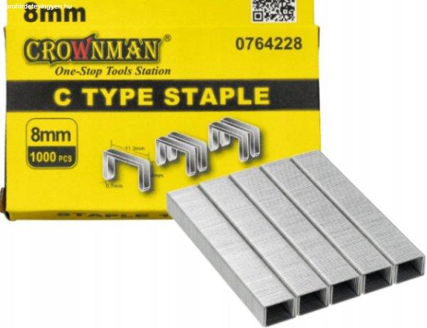 Crownman Kárpitós Tűzőgép Kapocs 0.7x8mm 1000 db
