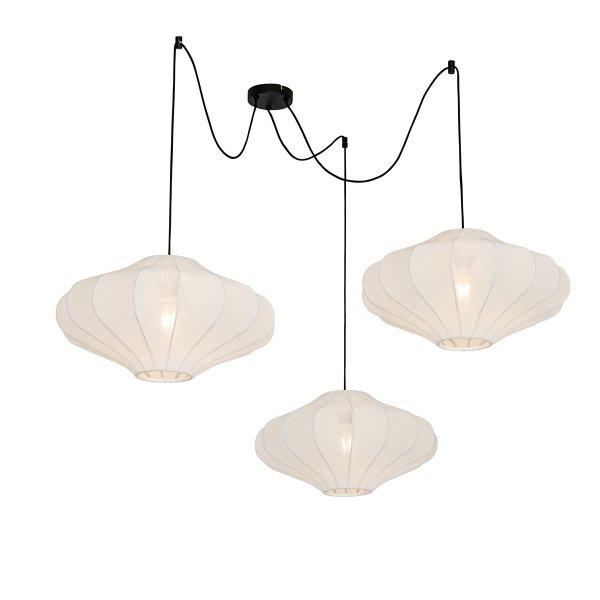 Japandi függőlámpa fehér 50 cm 3-lámpás - Plu